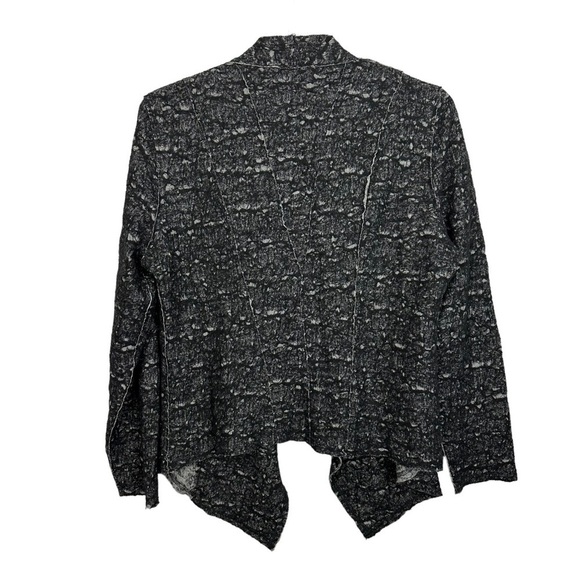 Eileen Fisher Wool Blend Asymmetrical Open Front Jacket - Picture 3 of 7